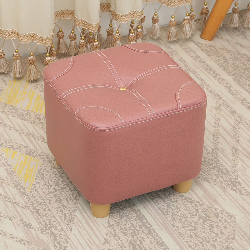 Orange Modern Standard Square Color Piece Leather Standard for Drawing Room