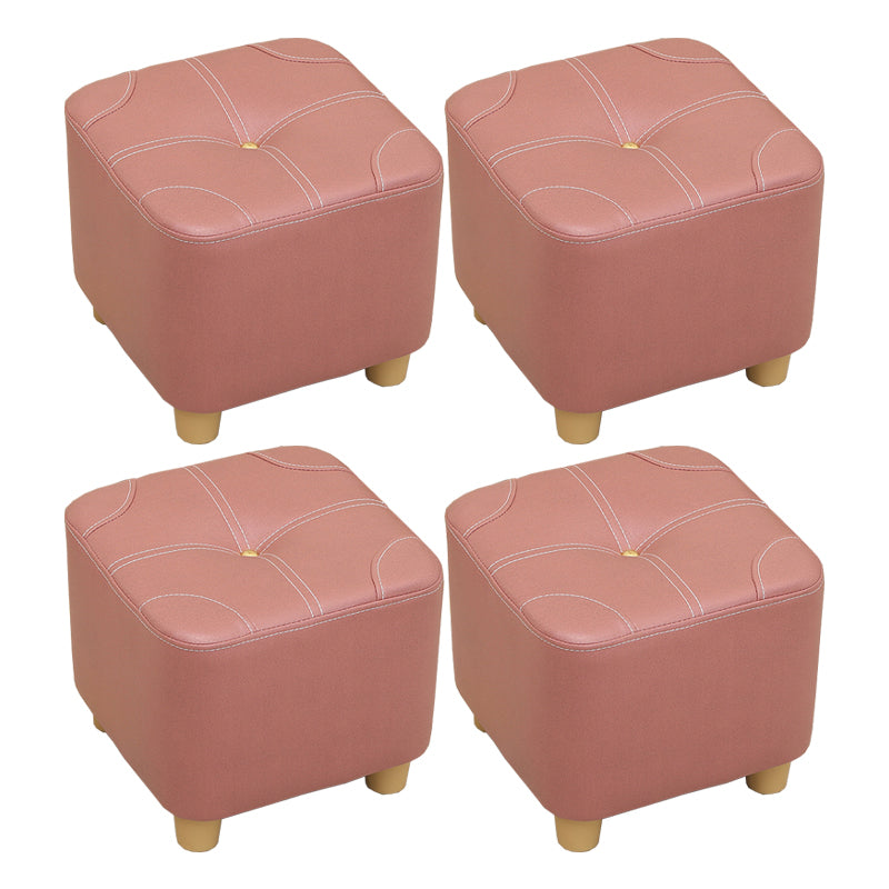 Orange Modern Standard Square Color Piece Leather Standard for Drawing Room