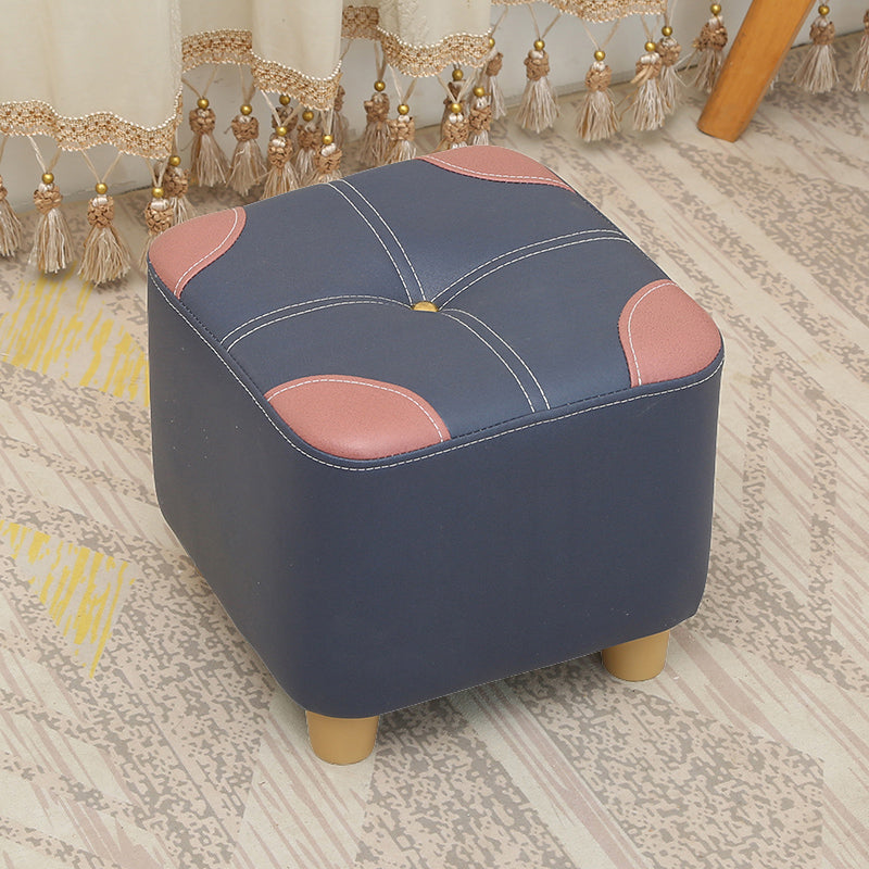 Orange Modern Standard Square Color Piece Leather Standard for Drawing Room