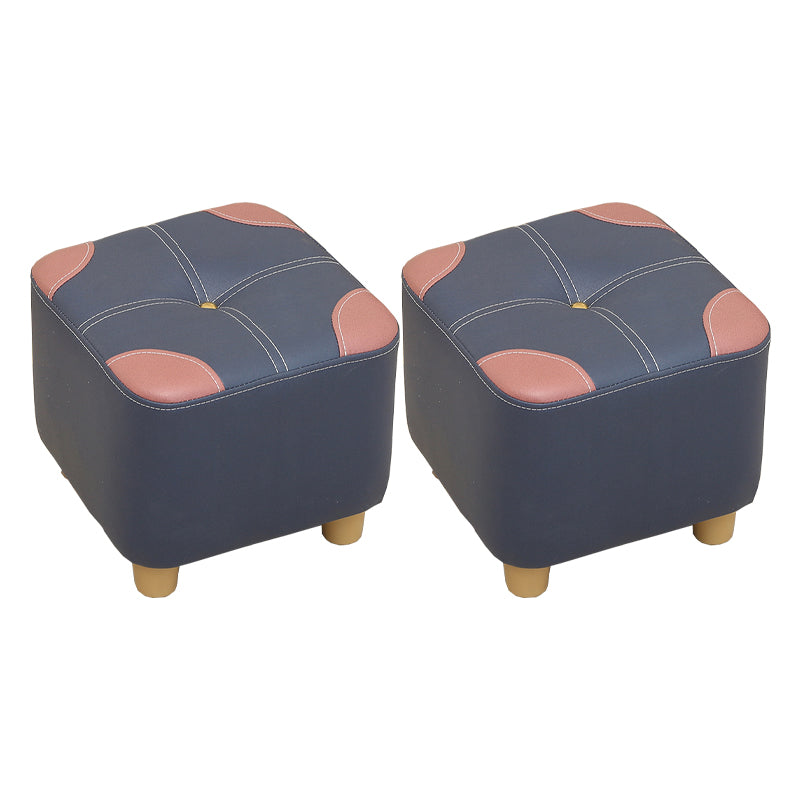 Orange Modern Standard Square Color Piece Leather Standard for Drawing Room