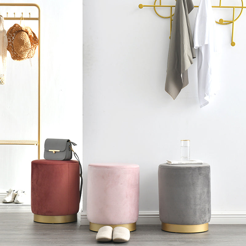 Modern Scratch Resistant Standard Round Velvet Indoor Standard