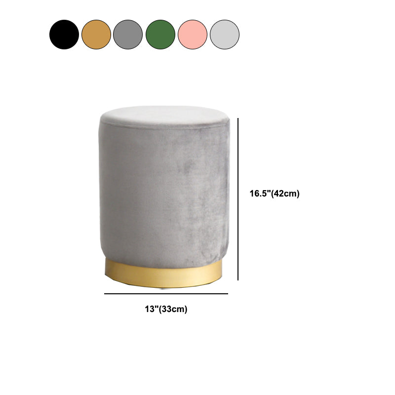 Modern Scratch Resistant Standard Round Velvet Indoor Standard