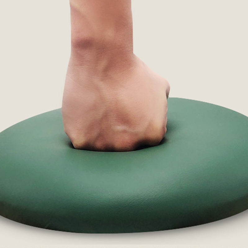 Glam Standard Ottoman Fade Resistant Velvet Mental Leg Solid Color Round Ottoman