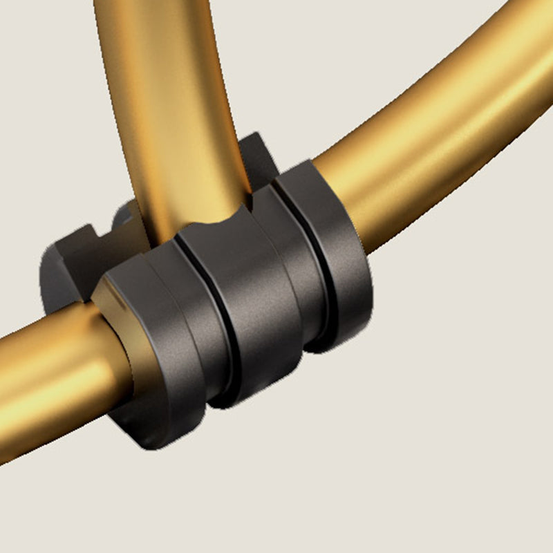 Glam Standard Ottoman Fade Resistant Velvet Mental Leg Solid Color Round Ottoman