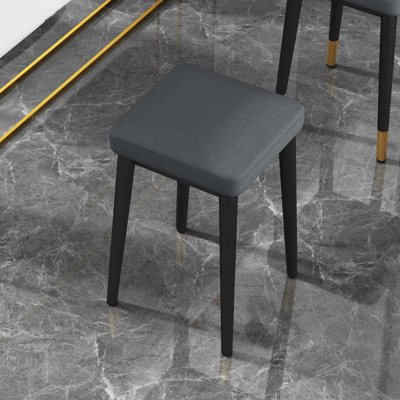 Stylish Faux Ottoman Solid Color Water Resistant Square Footstool Ottoman