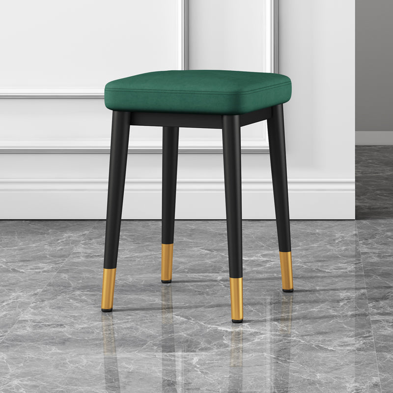 Stylish Faux Ottoman Solid Color Water Resistant Square Footstool Ottoman