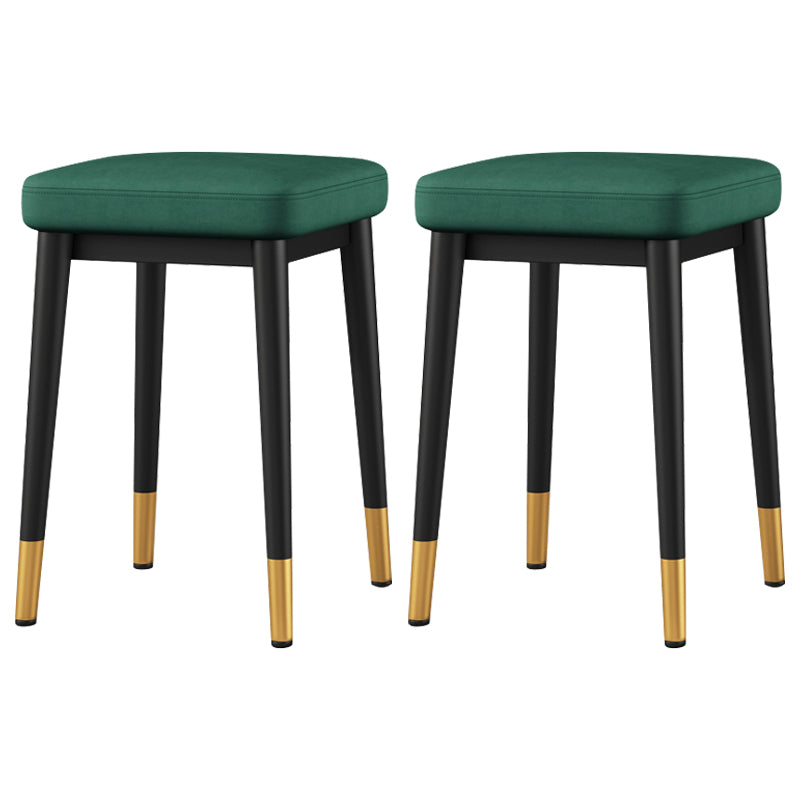 Stylish Faux Ottoman Solid Color Water Resistant Square Footstool Ottoman