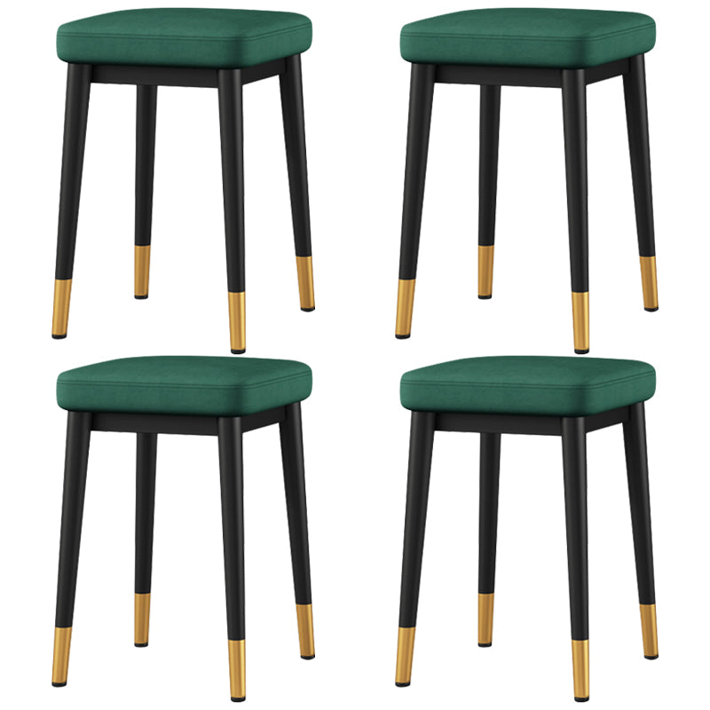 Stylish Faux Ottoman Solid Color Water Resistant Square Footstool Ottoman