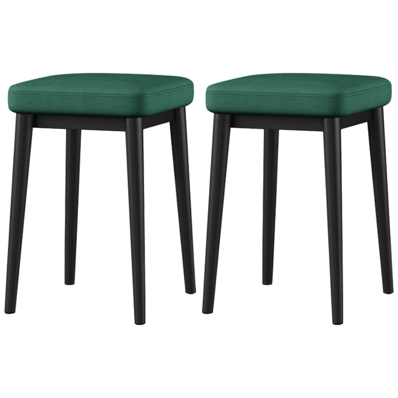 Stylish Faux Ottoman Solid Color Water Resistant Square Footstool Ottoman