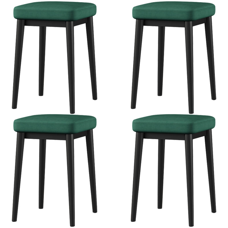 Stylish Faux Ottoman Solid Color Water Resistant Square Footstool Ottoman