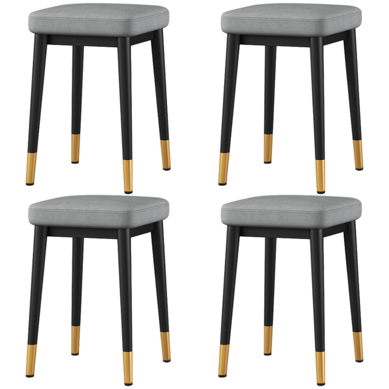 Stylish Faux Ottoman Solid Color Water Resistant Square Footstool Ottoman