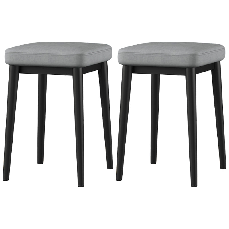 Stylish Faux Ottoman Solid Color Water Resistant Square Footstool Ottoman