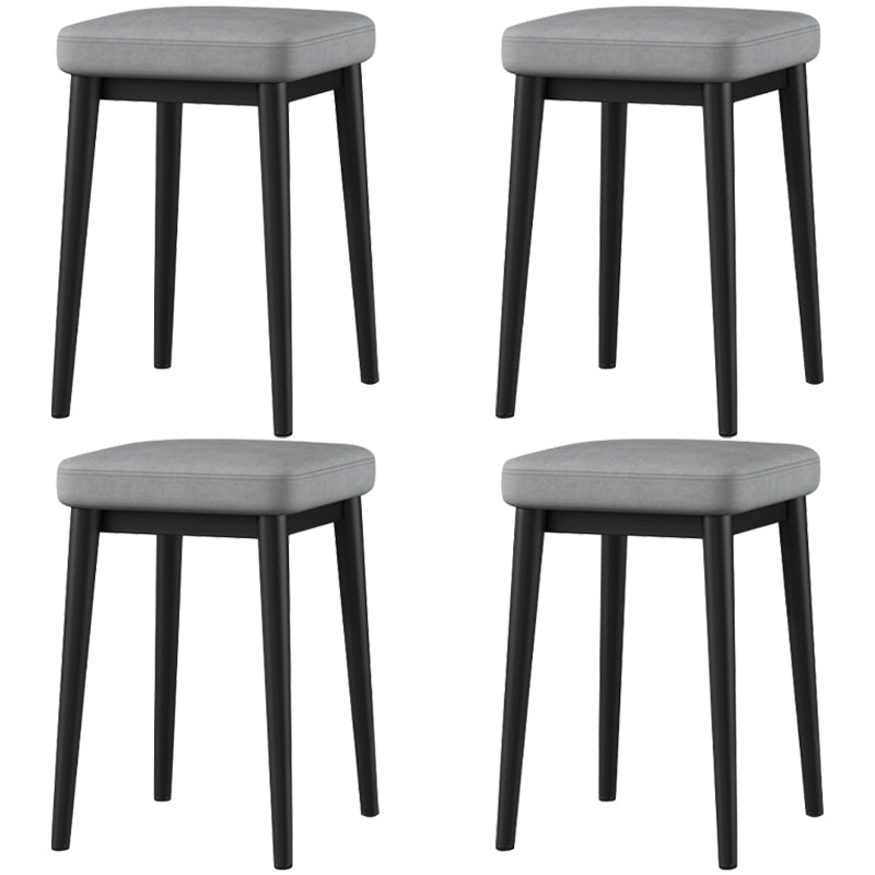 Stylish Faux Ottoman Solid Color Water Resistant Square Footstool Ottoman