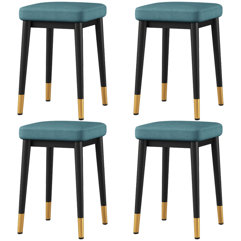 Stylish Faux Ottoman Solid Color Water Resistant Square Footstool Ottoman