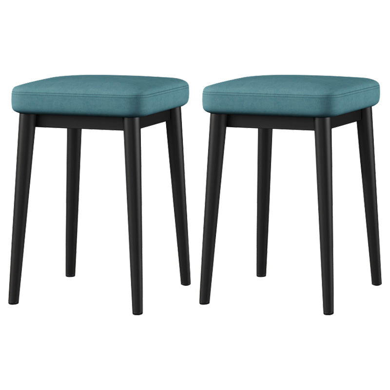 Stylish Faux Ottoman Solid Color Water Resistant Square Footstool Ottoman