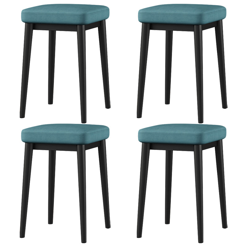 Stylish Faux Ottoman Solid Color Water Resistant Square Footstool Ottoman