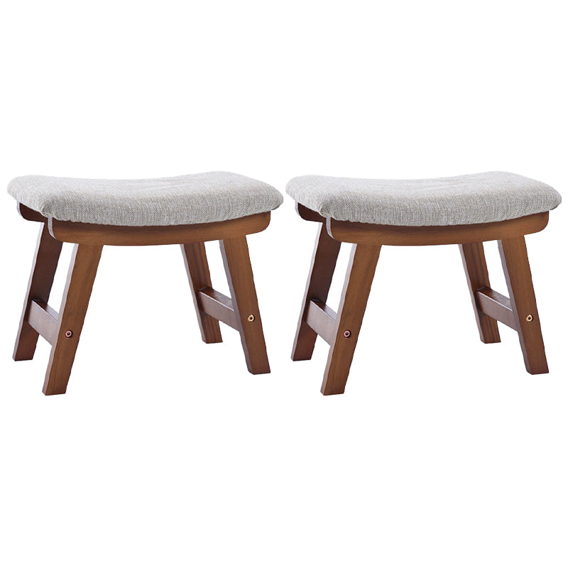 Rectangle Ottoman Contemporary Footstools Linen Upholstered Tear Resistant Ottoman