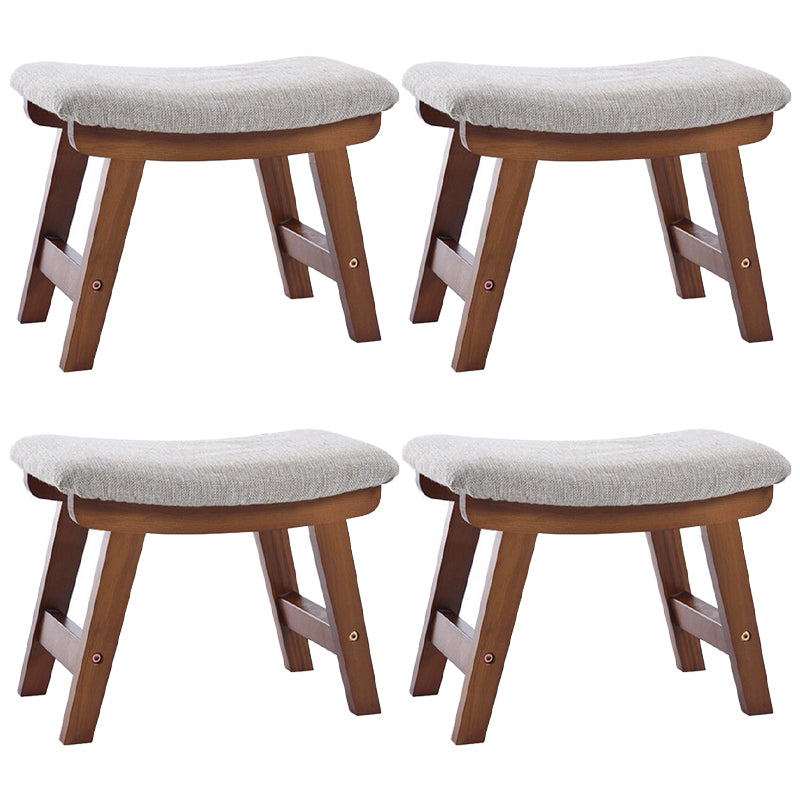 Rectangle Ottoman Contemporary Footstools Linen Upholstered Tear Resistant Ottoman