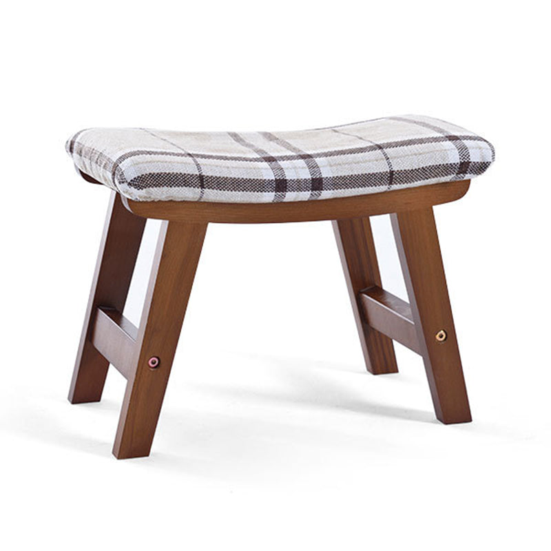 Rectangle Ottoman Contemporary Footstools Linen Upholstered Tear Resistant Ottoman