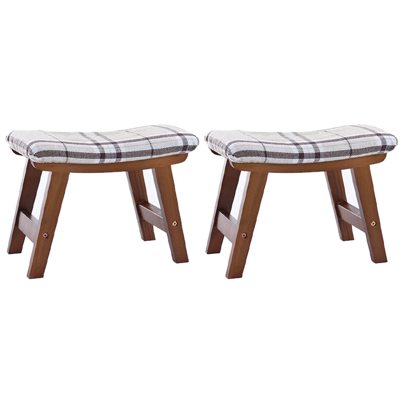 Rectangle Ottoman Contemporary Footstools Linen Upholstered Tear Resistant Ottoman