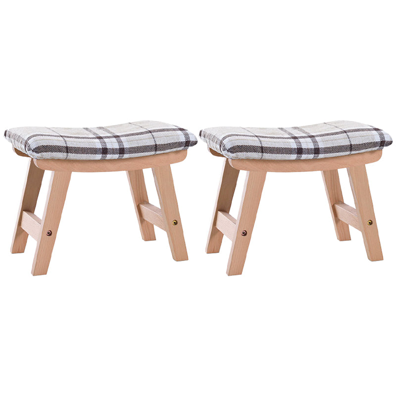 Rectangle Ottoman Contemporary Footstools Linen Upholstered Tear Resistant Ottoman