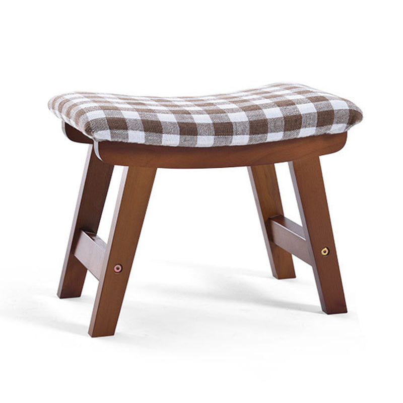 Rectangle Ottoman Contemporary Footstools Linen Upholstered Tear Resistant Ottoman