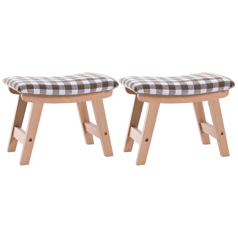 Rectangle Ottoman Contemporary Footstools Linen Upholstered Tear Resistant Ottoman