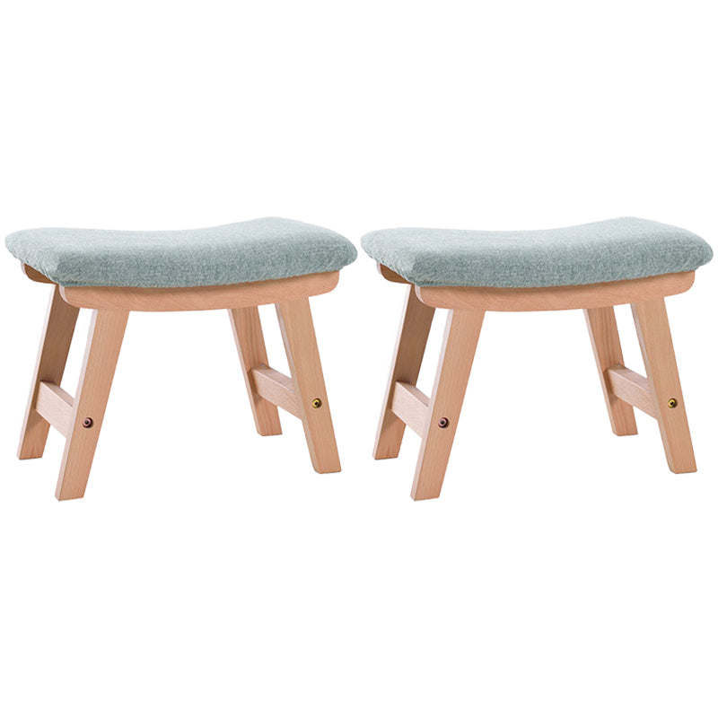 Rectangle Ottoman Contemporary Footstools Linen Upholstered Tear Resistant Ottoman