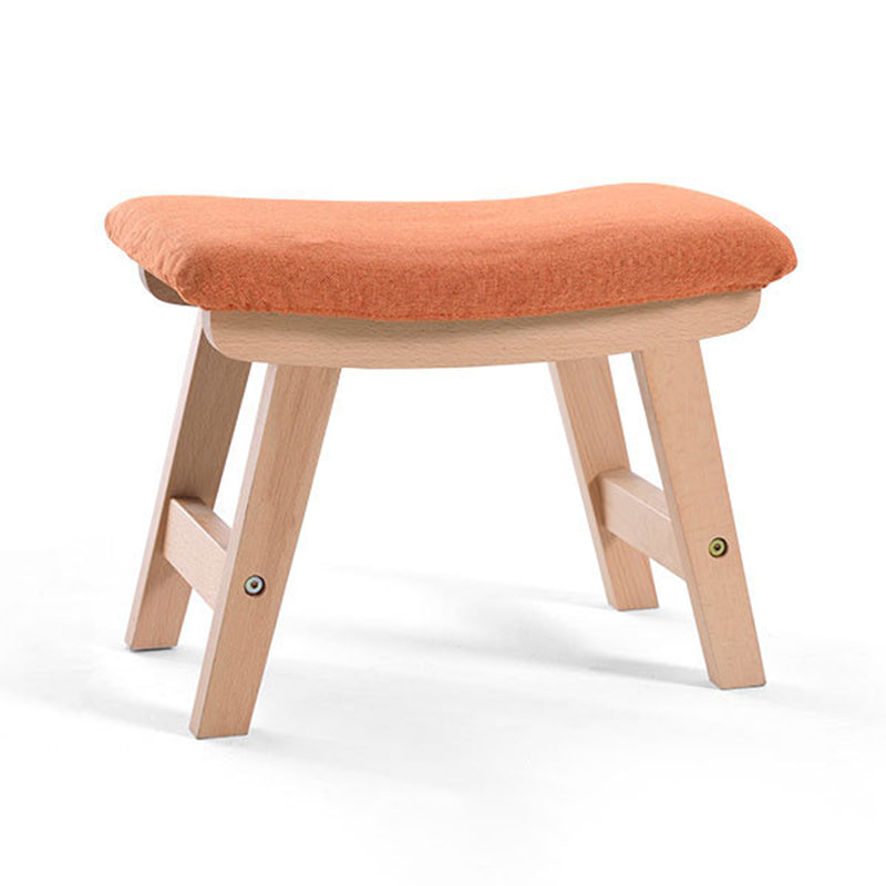 Rectangle Ottoman Contemporary Footstools Linen Upholstered Tear Resistant Ottoman