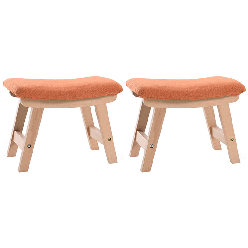 Rectangle Ottoman Contemporary Footstools Linen Upholstered Tear Resistant Ottoman