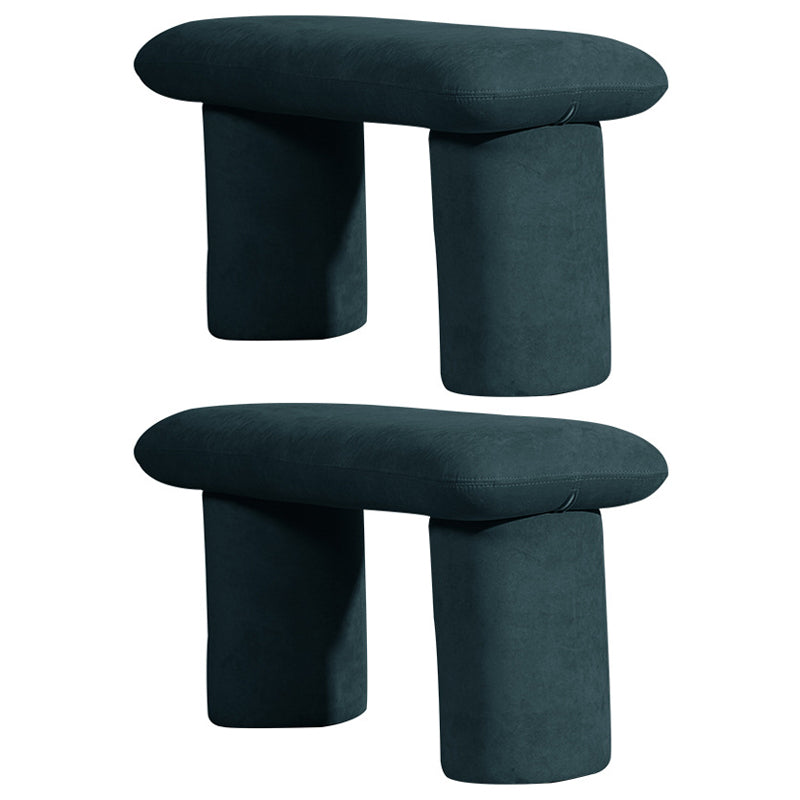 Modern Velvet Boucle Pouf Plain Rectangle Water Resistant Sherpa Pouf