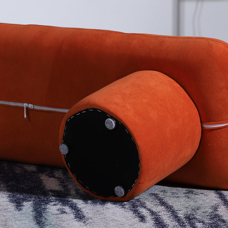 Modern Velvet Boucle Pouf Plain Rectangle Water Resistant Sherpa Pouf