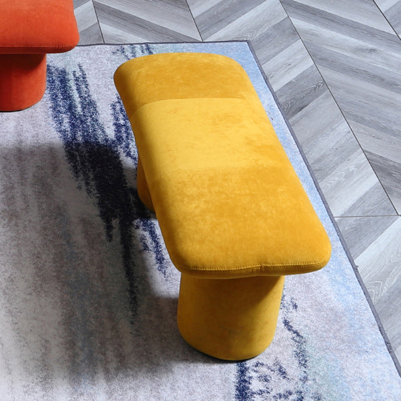 Modern Velvet Boucle Pouf Plain Rectangle Water Resistant Sherpa Pouf