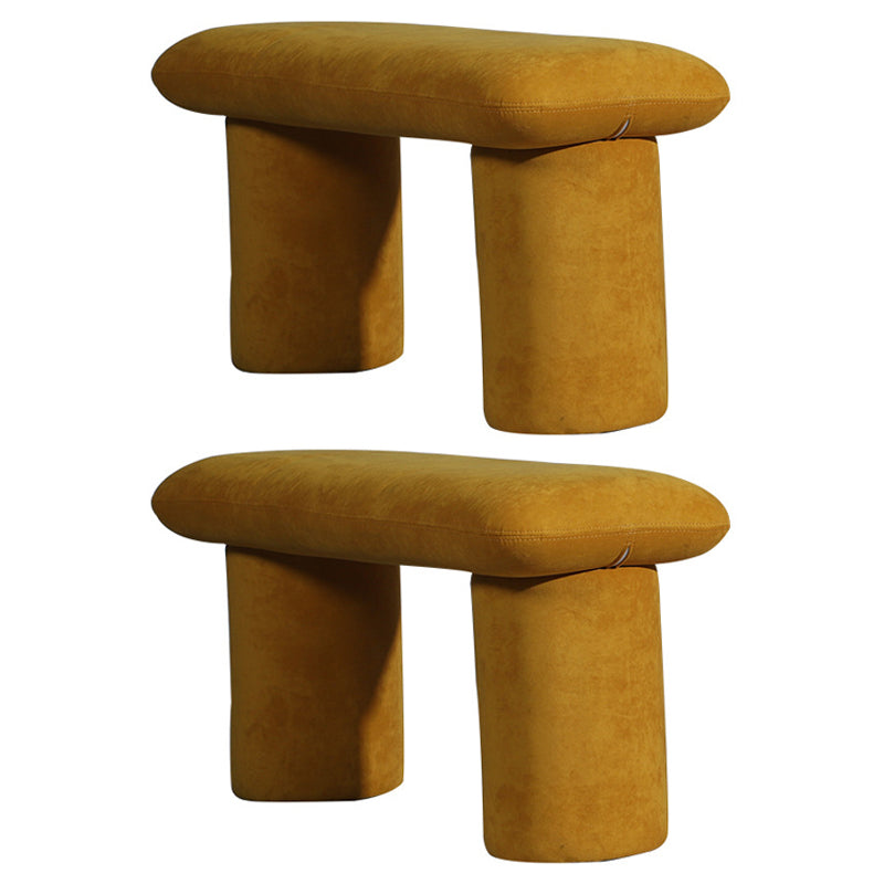 Modern Velvet Boucle Pouf Plain Rectangle Water Resistant Sherpa Pouf