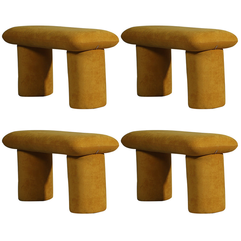 Modern Velvet Boucle Pouf Plain Rectangle Water Resistant Sherpa Pouf