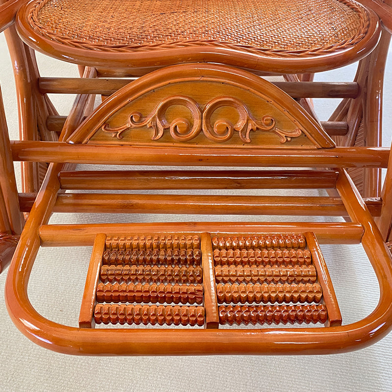 Traditional Wicker Rocking Chair in Borwn Rocker Chair for Living Room