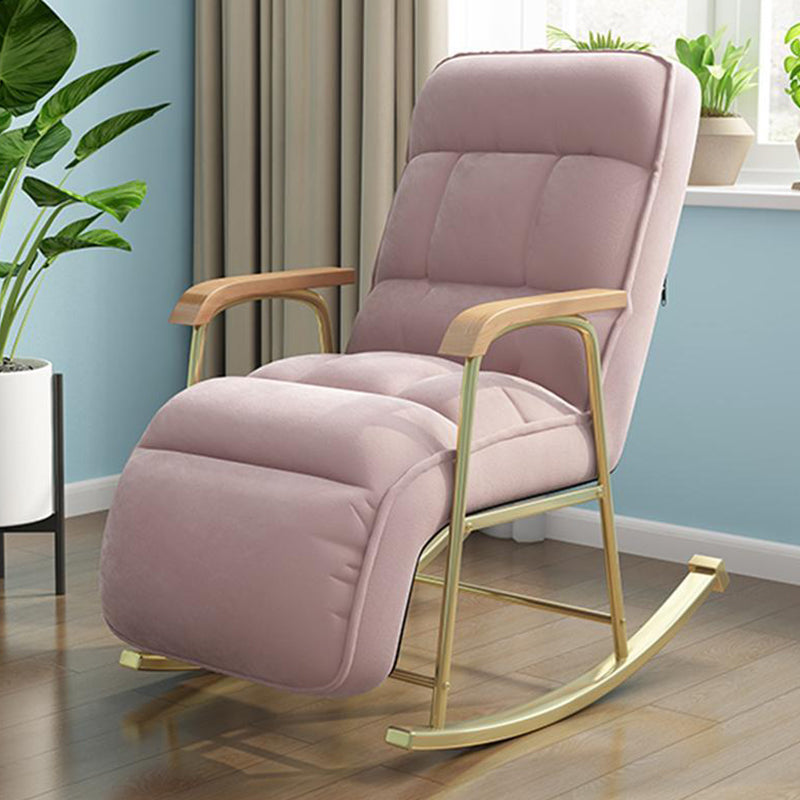 Modern Style Rocking Chair Metal Frame Spindle Rocker Chair with Cushion
