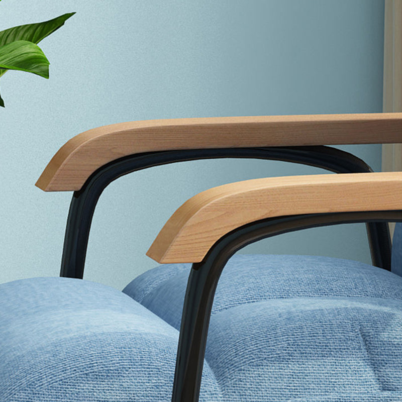 Modern Style Rocking Chair Metal Frame Spindle Rocker Chair with Cushion