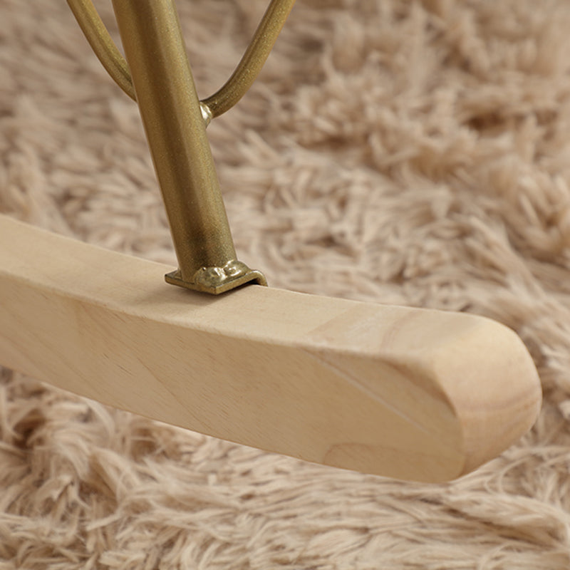 Modern Rocking Chair Metal Frame Doll Cotton Filling Spindle Rocker Chair