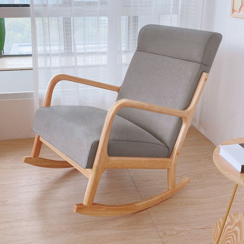 Contemporary Rocker Chair with Pillow and Frame Glider for Living Room