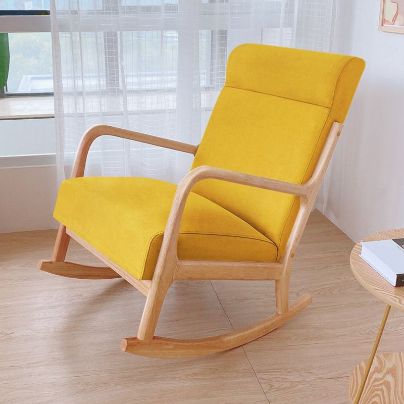 Contemporary Rocker Chair with Pillow and Frame Glider for Living Room
