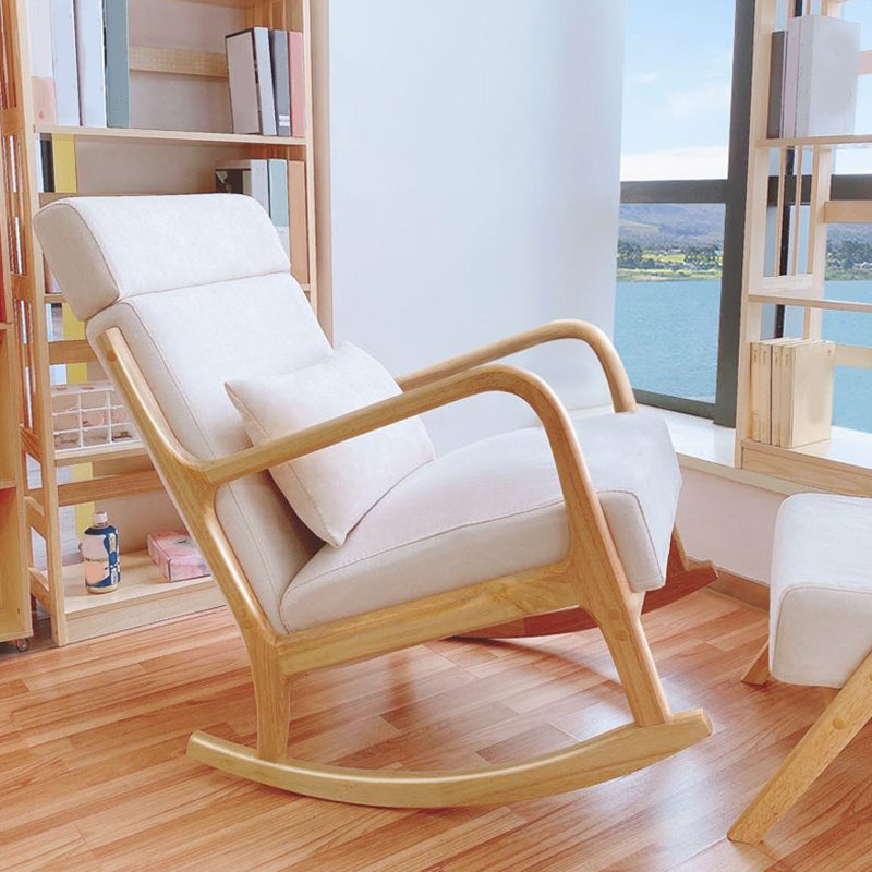 Contemporary Rocker Chair with Pillow and Frame Glider for Living Room