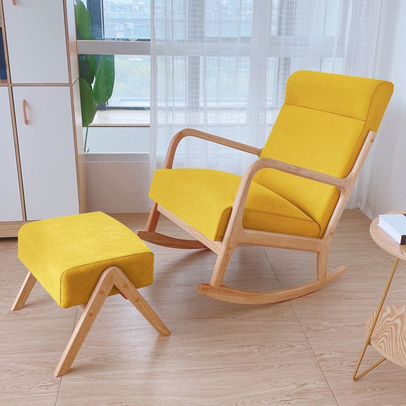 Contemporary Rocker Chair with Pillow and Frame Glider for Living Room