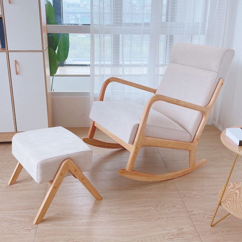 Contemporary Rocker Chair with Pillow and Frame Glider for Living Room