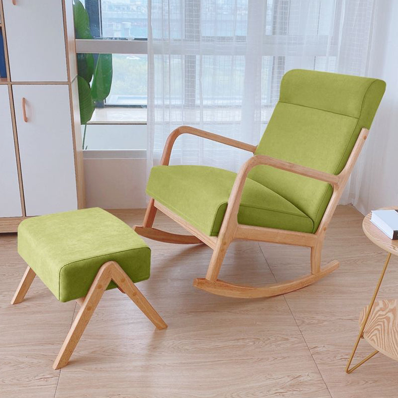 Contemporary Rocker Chair with Pillow and Frame Glider for Living Room