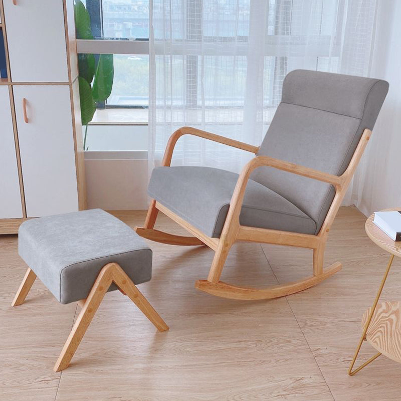 Contemporary Rocker Chair with Pillow and Frame Glider for Living Room