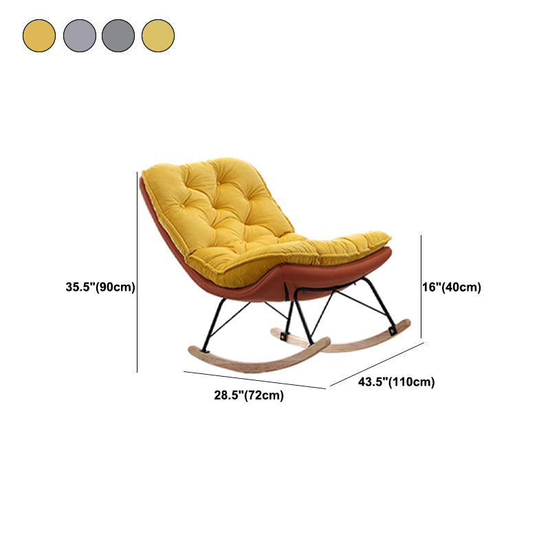 Modern Reclining Rocker Chair Upholstered Rocking Chair for Living Room