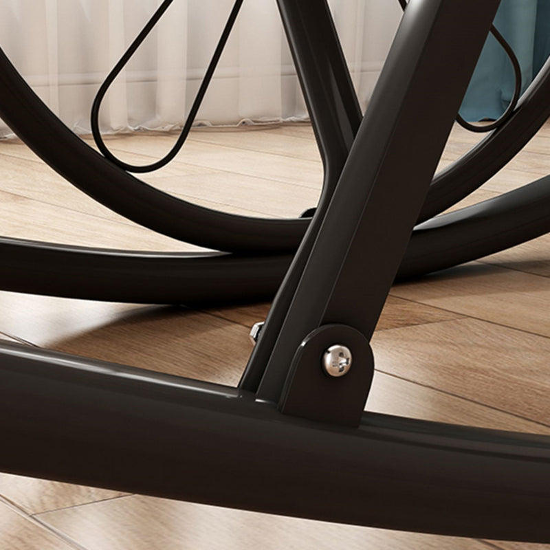 Modern Spindle Rocking Chair Metal Frame Wheel Handrail Woven Rope Rocker Chair for Home