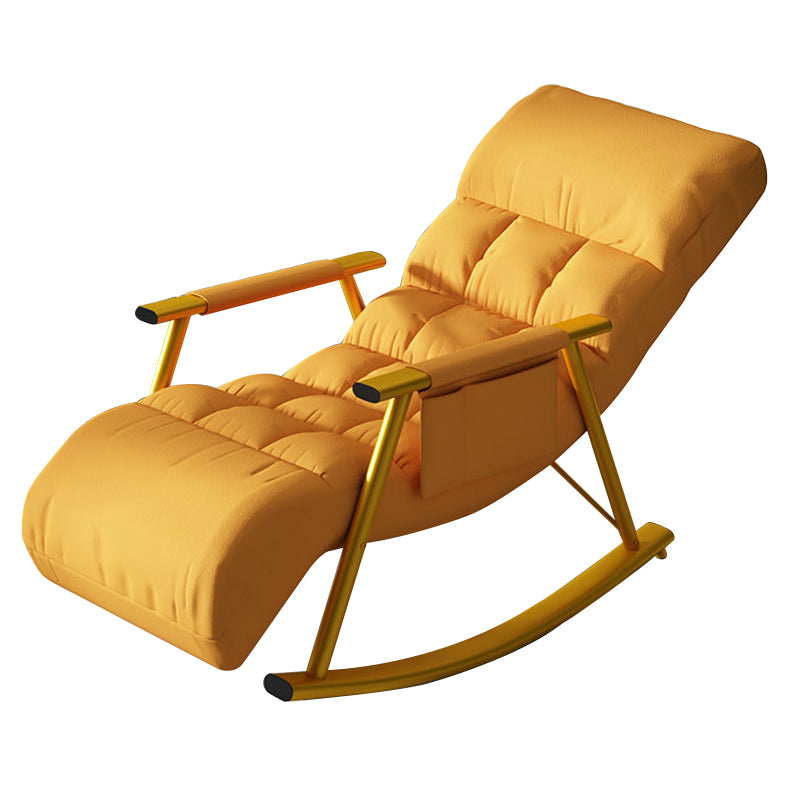 Glam Rocking Accent Chair Upholstered Button-Tufted Recliner Chair