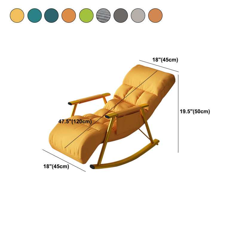 Glam Rocking Accent Chair Upholstered Button-Tufted Recliner Chair